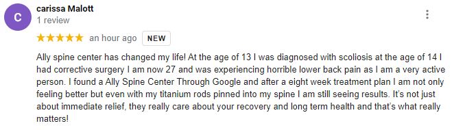 Chiropractic Scottsdale AZ Patient Testimonial