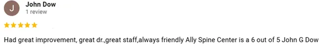 Chiropractic North Scottsdale AZ John Dow Testimonial